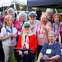 Juliet Goodfriend '63 and friends at Reunion