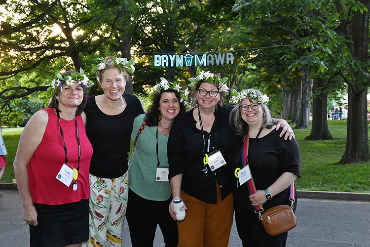 8. Members of the Class of 1993: Callie Chenault, Elizabeth Hogan, Cadi New, Rebecca Snyder, Eleni Varitimos. 