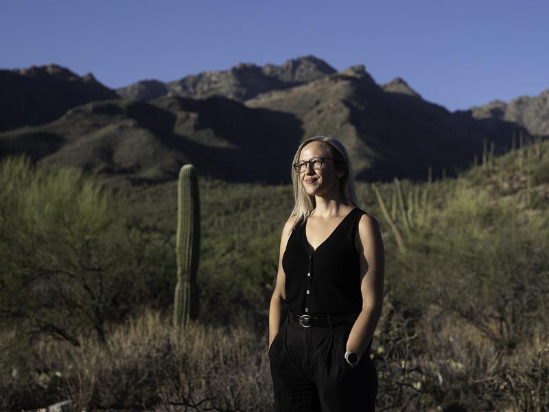 Robin Reineke '04 at Sabino Canyon.