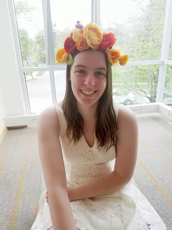 Eliza Mlodzinski ’21 on May Day in 2018.