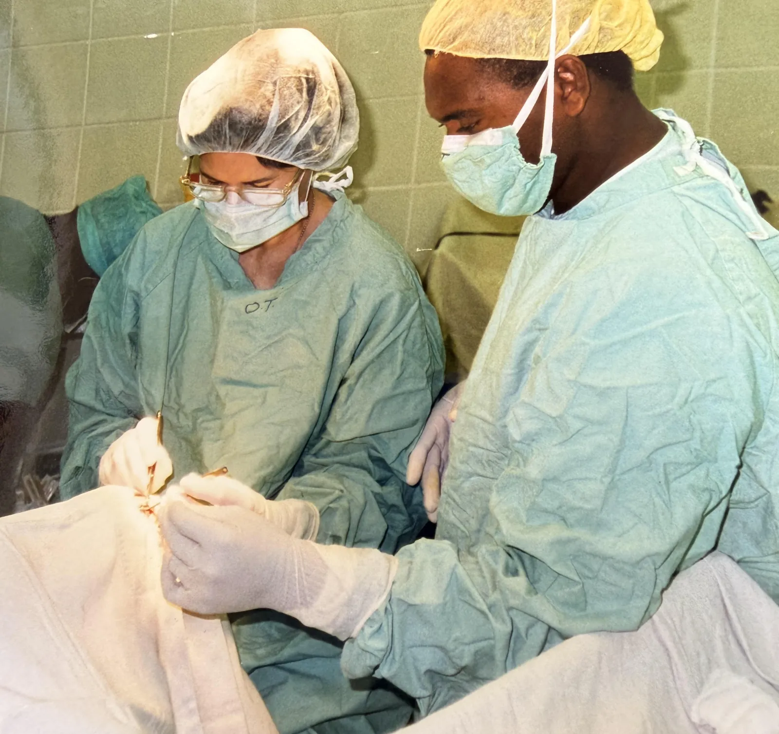 Marjorie Mosier performing surgery