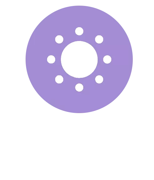 Design thinking icon (stylized sun)