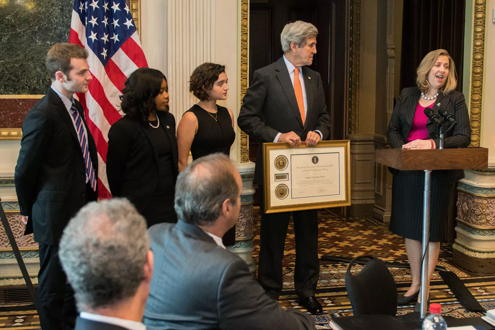 Students receive award from Secretary Kerry
