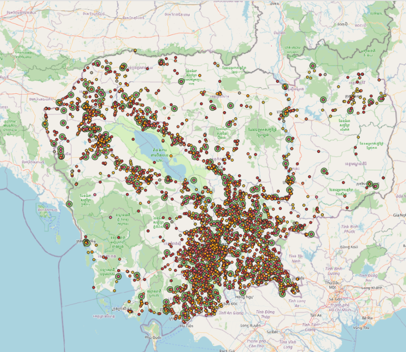 Cambodia QGIS Map