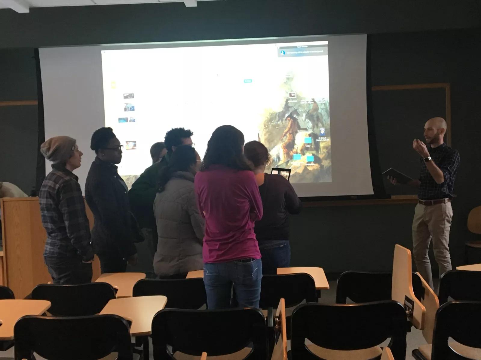 Alex Brey discusses 3D modeling for his dissertation at a Jan 2018 Tech Talk.