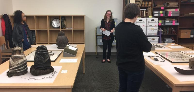 Maria Shellman (BMC '18) discusses African collections materials