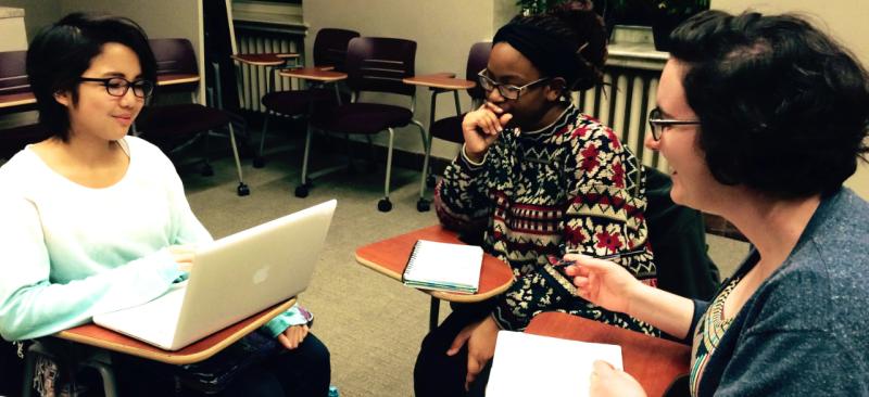 Three TLI participants in conversation