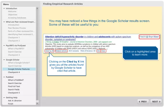 image of flipped library instruction