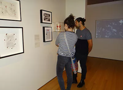 Students at Exhibit