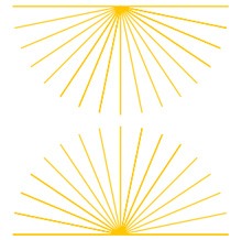 design - graphics - light rays - half rays