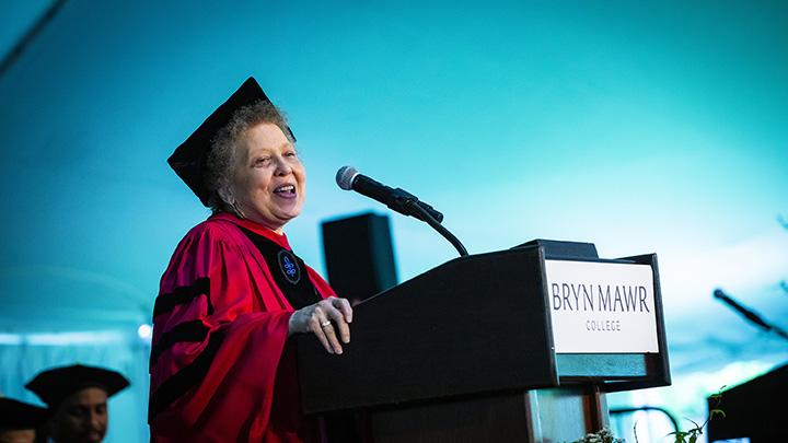 Mary Osirim speaking at Commencement 2022